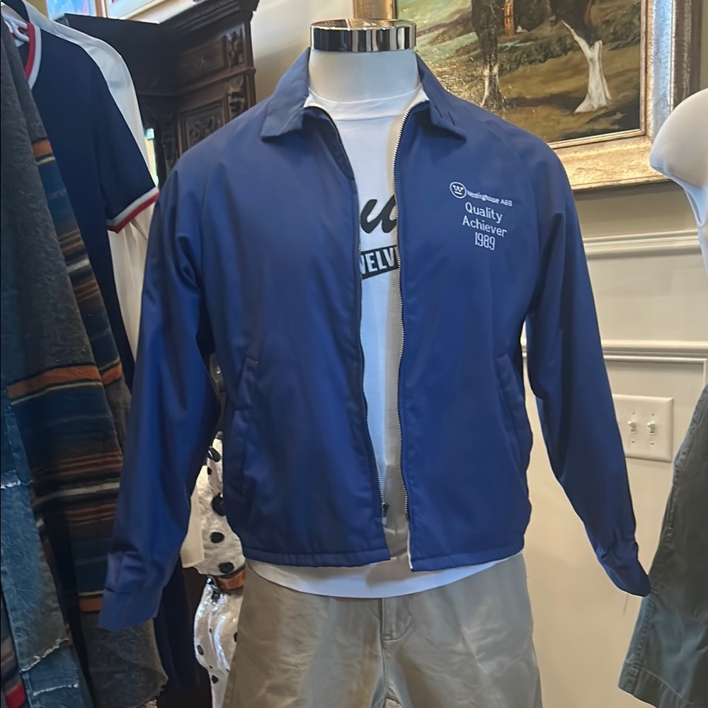 Vintage King Louie Pro-Fit Sz M Blue Windbreaker Jacket GVC